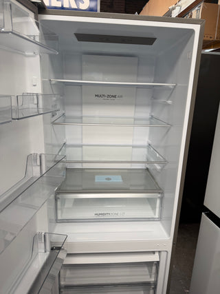 *Current Model* Haier 433L Bottom Mount Refrigerator Satina Silver HRF420BS [Factory Second]