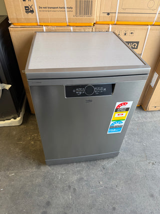 *Current Model - Made in Europe* Beko BDFB1630X 16 Place Setting Freestanding Dishwasher (Platinum Steel) [Factory Second]