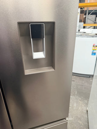 *Current Model* Haier 509L French Door Fridge with Non-Plumbed Water Dispenser Satina HRF510FHS [Factory Second]