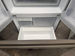 *Current Model* Haier 509L French Door Fridge with Non-Plumbed Water Dispenser Satina HRF510FHS [Factory Second]