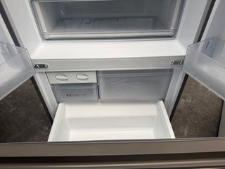 *Current Model* Haier 509L French Door Fridge with Non-Plumbed Water Dispenser Satina HRF510FHS [Factory Second]