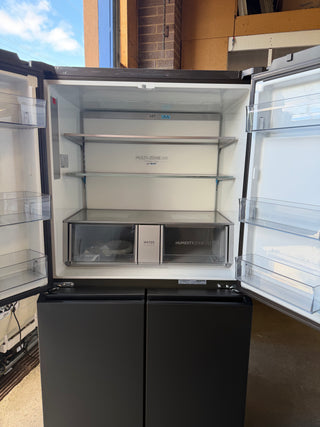 Haier 623L Quad Door Refrigerator with Ice and Water Black HRF680YPC [Factory Second]