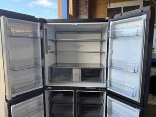 Haier 623L Quad Door Refrigerator with Ice and Water Black HRF680YPC [Factory Second]