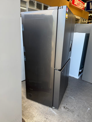 Haier 623L Quad Door Refrigerator with Ice and Water Black HRF680YPC [Factory Second]