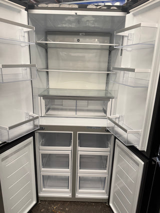 *Current Model* Fisher & Paykel Series 7 498L Quad Door Refrigerator Black Stainless Steel RF500QNB1 [Factory Second]