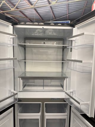 *Current Model* Fisher & Paykel Series 7 498L Quad Door Refrigerator Black Stainless Steel RF500QNB1 [Factory Second]
