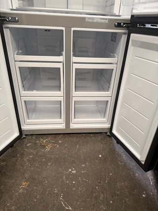 *Current Model* Fisher & Paykel Series 7 498L Quad Door Refrigerator Black Stainless Steel RF500QNB1 [Factory Second]