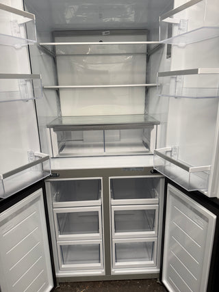 *Current Model* Fisher & Paykel Series 7 498L Quad Door Refrigerator Black Stainless Steel RF500QNB1 [Factory Second]