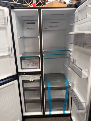 *Current Model* Haier 574L S+ Three Door Side by Side Fridge Satina Silver HRF575XHC [Factory Second] - DMS Appliances