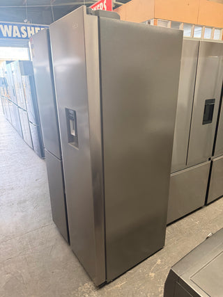 *CURRENT MODEL* Haier 574L S+ Three Door Side by Side Fridge Non-Plumbed Water Dispenser Satina Silver [FACTORY SECOND]