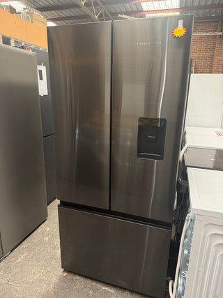 *Current Model* Fisher & Paykel Series 7 511L French Door Fridge With Ice and Water Black Stainless Steel RF505ANUB1[Factory Second]]