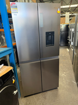 *Current Model* Haier HRF580YHS 508L Satina Silver Quad Door Fridge [Factory Second]