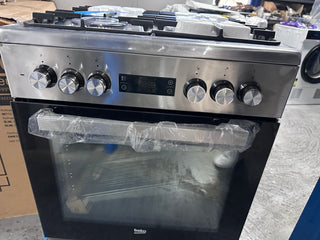 *Current Model* Beko 60cm Dual Fuel Stainless Steel Freestanding Oven BFC60GMX [Factory Second]