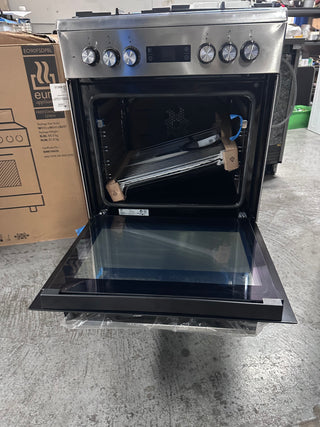 *Current Model* Beko 60cm Dual Fuel Stainless Steel Freestanding Oven BFC60GMX [Factory Second]