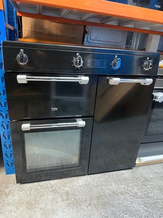 *Amazing Value* Beko 90 cm Black Induction Multi Door Freestanding Oven BRC916IMB [Factory Second]