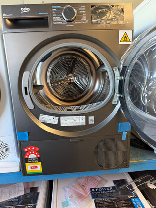 Beko 9kg Heat Pump Dryer with Steam and Wi-Fi Graphite BDPB903SG [Factory Second]