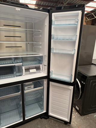 *Current Model* Hitachi 638L RWB640VT0XMGW Fridge with Non-Plumbed Ice Maker - Glass Matte White [Factory Second]