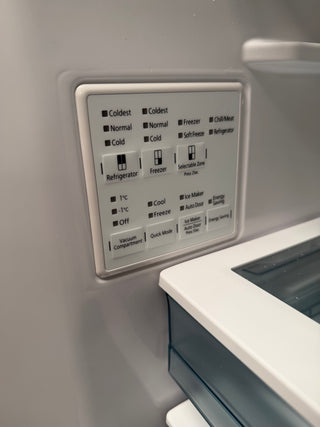 *Current Model* Hitachi 638L RWB640VT0XMGW Fridge with Non-Plumbed Ice Maker - Glass Matte White [Factory Second]