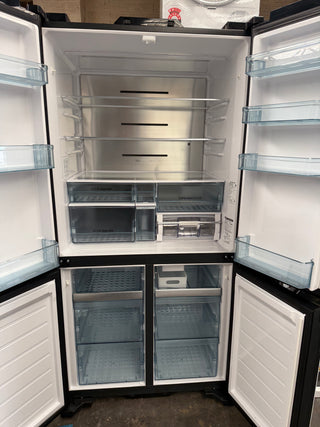 *Current Model* Hitachi 638L RWB640VT0XMGW Fridge with Non-Plumbed Ice Maker - Glass Matte White [Factory Second]