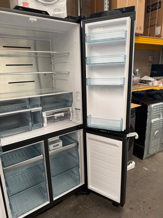 *Current Model* Hitachi 638L RWB640VT0XMGW Fridge with Non-Plumbed Ice Maker - Glass Matte White [Factory Second]