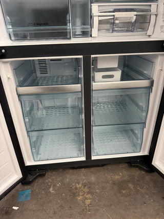 *Current Model* Hitachi 638L RWB640VT0XMGW Fridge with Non-Plumbed Ice Maker - Glass Matte White [Factory Second]