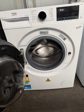 *Current Model * Beko 8kg Front Load Washing Machine with Steam BFLB8020W [Factory Second ] - DMS Appliances
