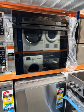 *Curent Model* Haier 60cm 500 Series Built-in Pyrolytic Oven with Steam Assist Black HWO60S14TPB6 [Factory Second] - DMS Appliances