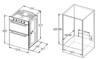 *Brand New* Euro Appliances EO8060DBK 60cm Electric Double Oven [3 Year Warranty]