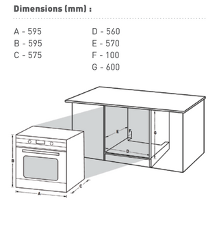 Domain MEO007 5 Function Electric Oven - 600mm [Factory Second]