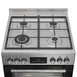 *Brand New* Beko 60cm Stainless Steel Dual Fuel Freestanding Oven BFCB60GMX [5 Years Warranty]