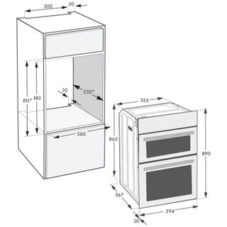 *Current Model* Beko 60cm Multifunction Built-in Double Oven BBO6811DDX [Factory Second]