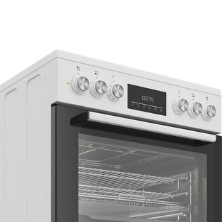 *Brand New* Beko 60cm White Electric Freestanding Oven With Ceramic Cooktop BFCB60VMW [5 Years Warranty]]
