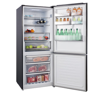 *6 STAR RATING* CHiQ 396L Bottom Mount Refrigerator Black Stainless CBM3 95NBS6E [5 Years Warranty]