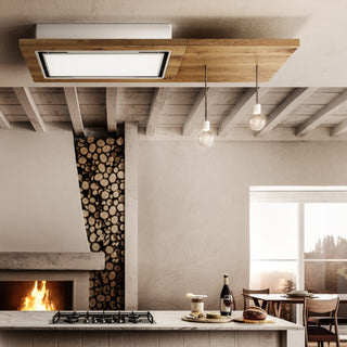 Elica Cooker Hood Lullaby Recycling Ceiling 120 cm Natural Oak LULLABYWOODF120 [LULLABY WOOD/F/120] Carton Damaged]