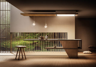 Elica Cooker Hood Lullaby Recycling Ceiling 120 cm Natural Oak LULLABYWOODF120 [LULLABY WOOD/F/120] Carton Damaged]