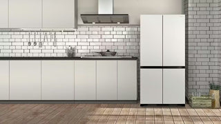 *Current Model* Hitachi 569L RWB640VT0X-1MGW Fridge with Non-Plumbed Ice Maker - Glass Matte White [Carton Damaged]