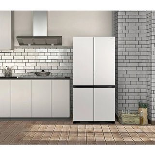 *Current Model* Hitachi 638L RWB640VT0XMGW Fridge with Non-Plumbed Ice Maker - Glass Matte White [Carton Damaged]