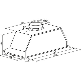 *Brand New* Euro Appliances EP52UMBK3 52cm Black Undermount Rangehood [3 Years Warranty]