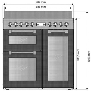 *Amazing Value* Beko 90 cm Black Induction Multi Door Freestanding Oven BRC916IMB [Brand New]